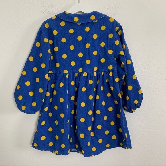 Balabala Toddler Polka Dot Corduroy Dress Little Girls 130/64 Cotton Puff Sleeve - Picture 9 of 13